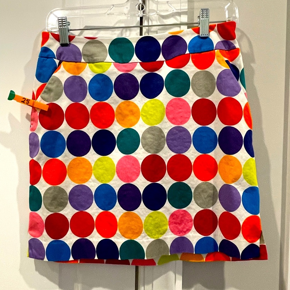 Loudmouth white Fairway Disco Balls golf skort. Size 4